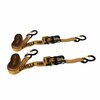 Gorilla Tie Down 1.25in x 16ft 3000 lb Sliding Ratchet Strap / Gorilla, 2PK 93003